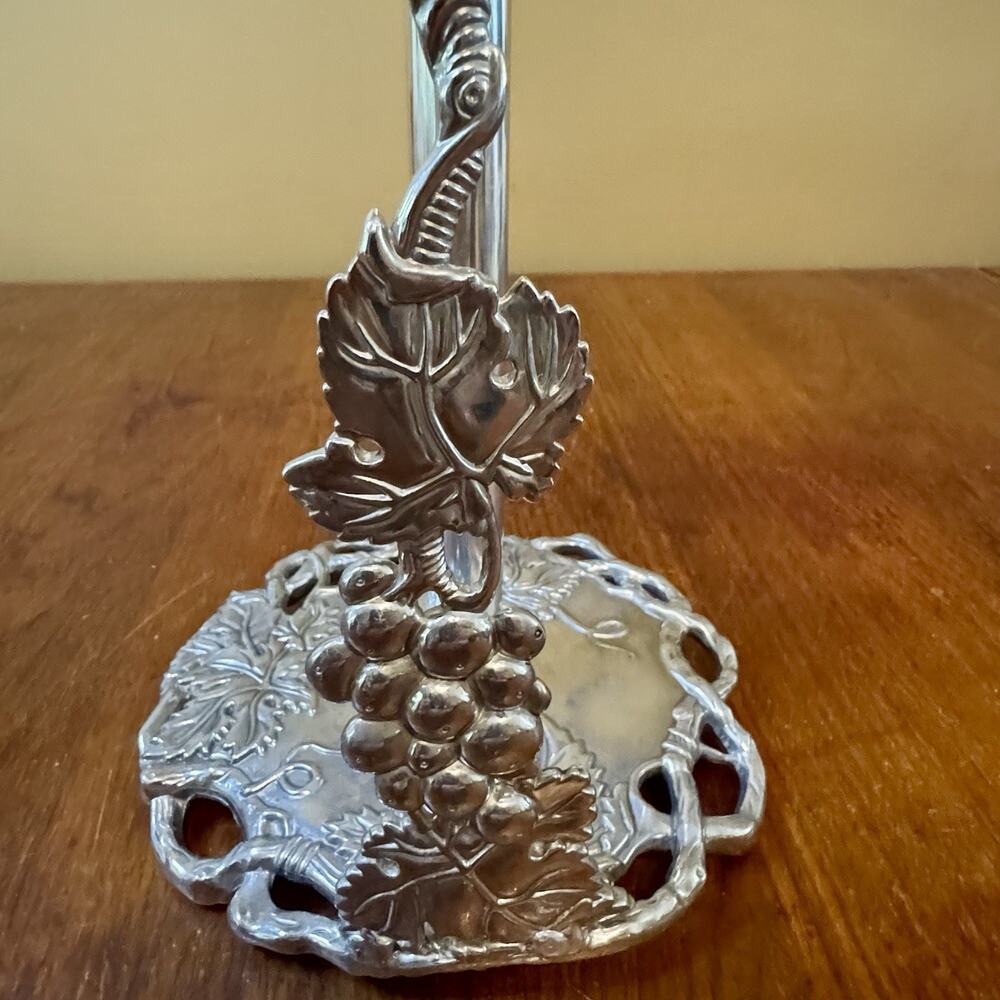 Arthur Court Grape Vine Paper Towel Holder Aluminum 2002 Missing Finial